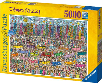 Puzzle Ravensburger James Rizzi City, 5000 copa, shumëngjyrësh