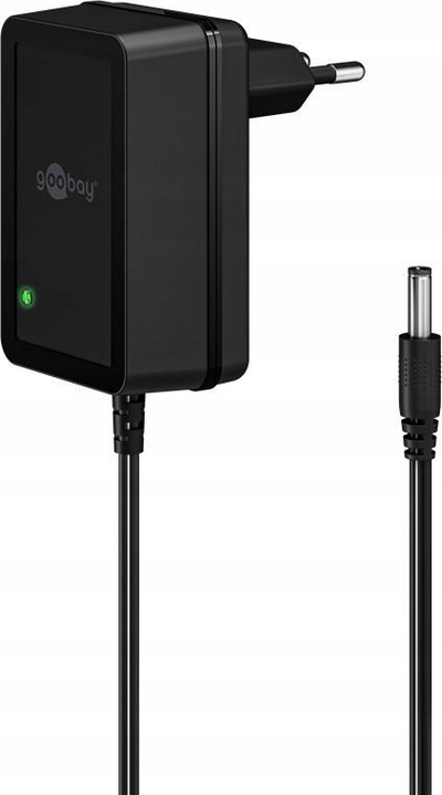 Универзален адаптер за напојување 18W, 12V 1.5A, конектор 5.5x2.1mm, црн