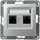 Prizë kompjutri Ospel Impresja Double RJ45 Cat.5e (GPK-2Y/K/m/18), ngjyrë argjendi