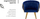 Karrige Chair 4Rico QS-GW06G, për dhomë ndenje, blu e errët