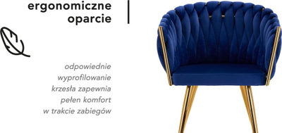 Karrige Chair 4Rico QS-GW06G, për dhomë ndenje, blu e errët