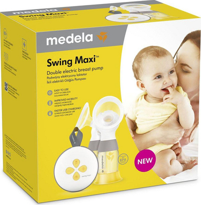 Pompë gjiri për bebe Medela Swing Maxi RD, e verdhë