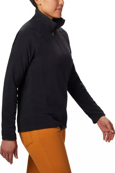 Bluzë fleece Columbia Glacial IV Half Zip W, me gjys zips, për goca, e zezë