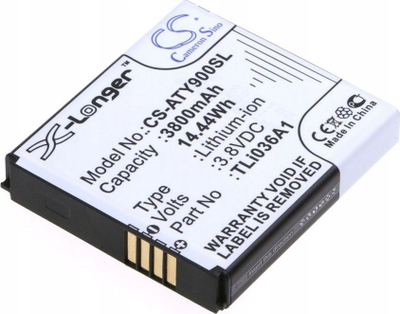 Bateri për hotspot Alcatel TLi036A1, 3800mAh, 14.44Wh, e zezë
