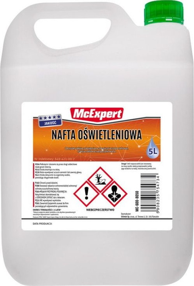 Масло за осветлување Lighting Kerosene, 5L, проѕирно