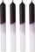 Set qirinj dekorativë Boltze Simple, 25cm, 4 copë, gradient zi e bardhë