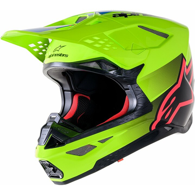 Helmetë motocross Alpinestars Supertech S M10 Unite, përmasa S, neon e verdhë me të zezë edhe rozë
