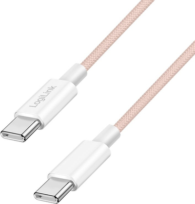 Kabllo USB C LogiLink CU0343, USB 2.0, 0.5 m, rozë