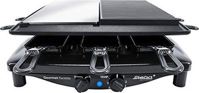 Grill raclette Steba RC 8 Black Steel Premium, 1450W, për 8 veta, i zi