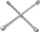 Çelës kryq për bulona rrotash AMiO Four-way Lug Wrench, çelik i fortë, universal, i argjendtë