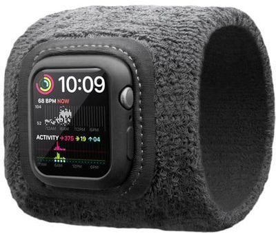 Rrip trupi për orë inteligjente Twelve South ActionBand, për Apple Watch, pambuk elastik, i zi