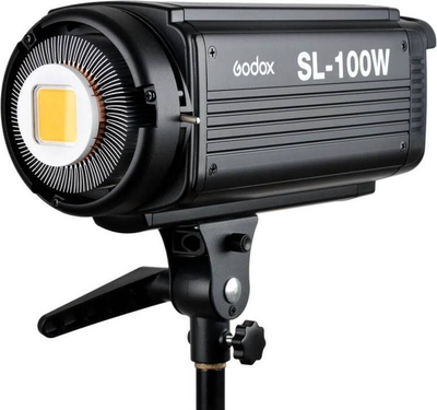Lampë studioje LED Godox SL-100W, 100W, për video dhe foto, e zezë