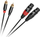 Kabllo audio Cabletech XLR në 2 RCA, 1 m, e zezë