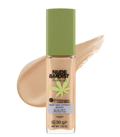 Krem pudër Bell HYPOAllergenic Nude&Moist Make-Up, 04 - Natural Tan, 30g