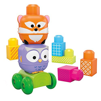 Set bllokesh Mega Bloks First Builders Forest Friends, 10 copa, për kalamaj 1-5 vjeç, shumëngjyrësh