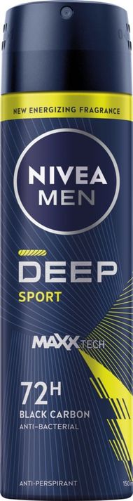 Deodorant spray Nivea Men Deep Sport, antiperspirant, 150ml