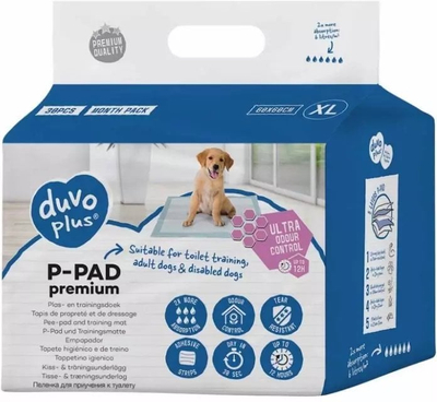 Pelenë trajnimi Duvo+ P-Pad Premium Odor Control, 30 copë, XL 60x60cm