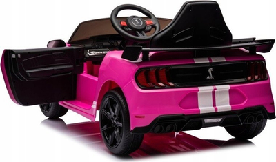 Makina elektrike për kalamaj Ford Mustang GT500 Shelby, 12V, me telekomandë për prind, rozë