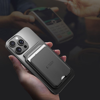 Држач за магнетни картички Tech-Protect MagWallet Stand MagSafe, RFID, универзален, црн