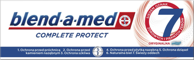 Pasta dhëmbësh Blend-a-med Complete Protect 7 Original, 75 ml, për mbrojtje të plotë