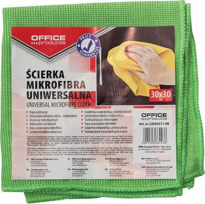 Leckë universale mikrofibër OFFICE PRODUCTS, 30x30cm, shumëngjyrëshe