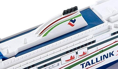 Траект играчка SIKU 1728 Tallink Megastar, размер 1:1000, метал и пластика, бело и сино со зелена