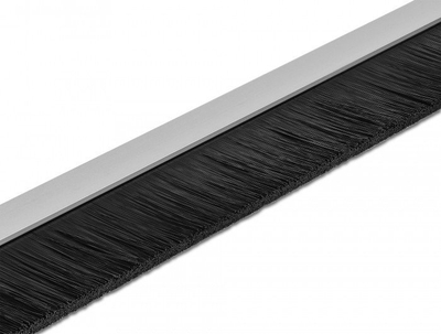 Fashë mbyllëse me furça DeLOCK Cable 66651, profil alumini, lartësi 40 mm, argjendtë me të zezë
