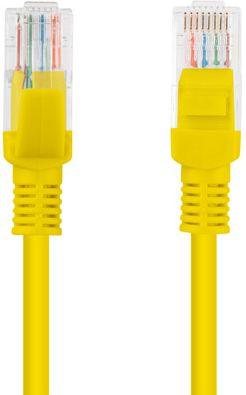 Kabllo rrjeti Lanberg PCU6-10CC-0100-Y, Cat6, 1m, e verdhë