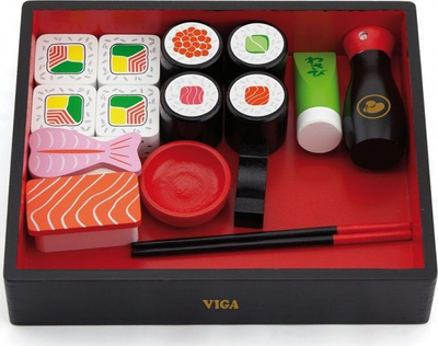 Set druri për sushi, 17 pjesë, ngjyrë natyrale