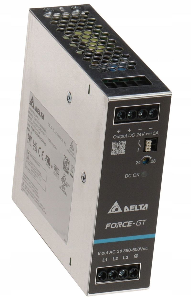 Furnizim energjie industrial Delta Electronics DRF-24V120W3GBA, 24V, 120W, trefazor