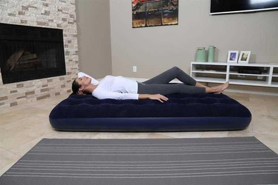 Dyshek ajri Bestway Velour Mattress Queen, 203x152x22cm, dopio, blu e errët