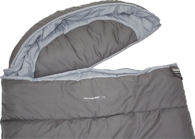 Qese fjetje High Peak Dundee 4, Dura Loft, komfort 8°C, gri e errët