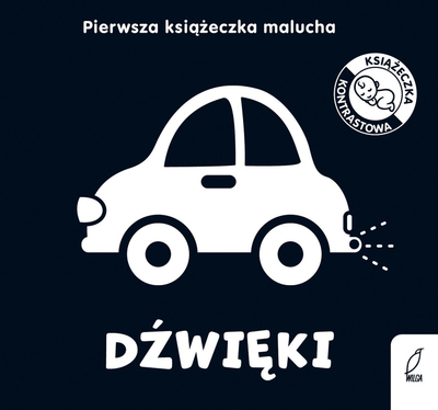 Libër kontrasti për foshnje Wilga Sounds Baby's First Book, ilustrime bardh e zi, karton i trashë, i zi