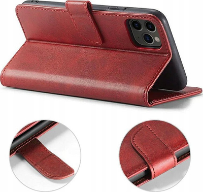 Këllëf-portofol MARV për Samsung Galaxy A25 5G, tip bookcase, me xhepa për karta, i kuq
