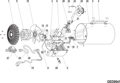 Ndëzës elektrik DEA XDED9941.28 PE018B, spark gap, plastik gri