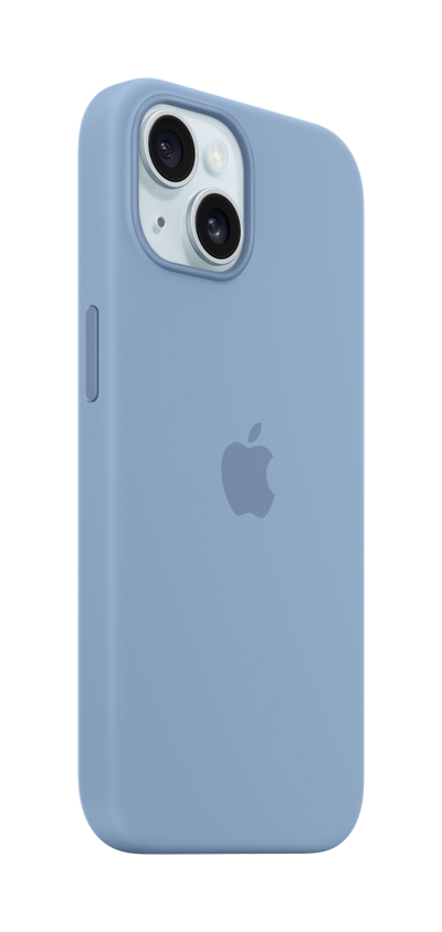 Маска Apple iPhone 15 Silicone Case со MagSafe, Winter Blue