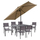 Set Tavolinë me 6 karrige & çadër HM11469, gri