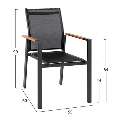 Set tavolinë 5-pjesësh MILLER (HM10503.10), gri