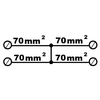 Bllok shpërndarës EDBM-4, 192A, 70mm², gri