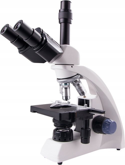 Биолошки микроскоп Delta Optical Genetic Trino, тринокулярен, метално куќиште, бел
