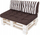 Jastëkë për mobilje me paleta HobbyGarden LEO, set 120x80cm, 2 mbështetëse, gri
