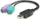 Adapter USB në PS2 Manhattan 179027, 2 porta PS2, i zi