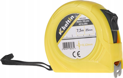 Metër Keltin K01552, 7.5m, 25mm, i verdhë