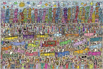 Puzzle Ravensburger James Rizzi City, 5000 copa, shumëngjyrësh