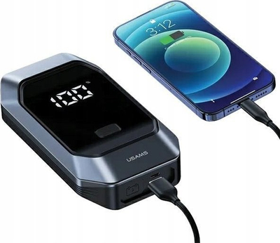 Startues makine Usams Jumpstarter ZB284ZD, power bank 8000mAh, dritë LED, i zi