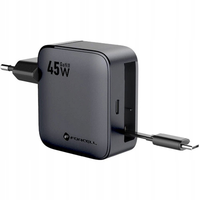 Karikues muri Forcell GaN III, 45W, USB C me kabllo USB C, i zi