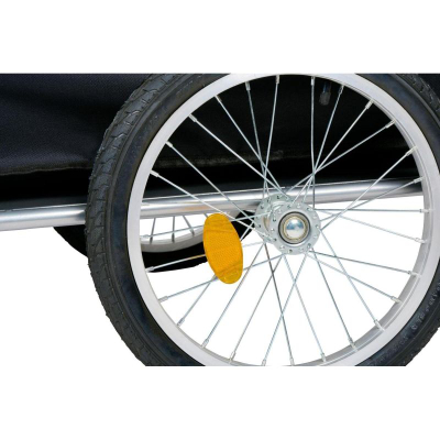 Rimorkio biçiklete Dunlop Bike Trailer, palosëse, me reflektorë, e zezë me të verdhë