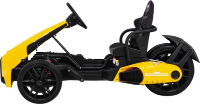 Go-kart elektrik për fëmijë Ramiz Bolid XR-1, bateri 12V, deri 35 kg, i verdhë