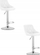 Karrige bar Leobert Hook KAST, eco-leather, bazë kromi, të bardha, set 2 copë