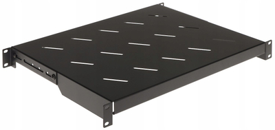 Rafth i rregullueshëm për kabinet RACK, model P19R 350, 1U, 19", i zi